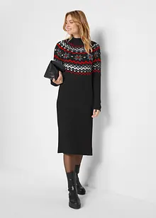 Gebreide jurk met Noors patroon, bonprix