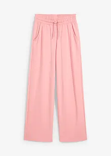 Wijde jersey broek van interlock, bonprix