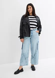 Korte trenchcoat van imitatieleer, bonprix