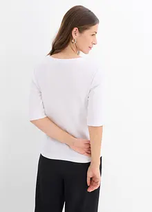 Geribd shirt met biologisch katoen (set van 2), bonprix