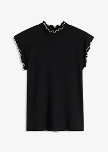 Geribd shirt met ruches, bonprix