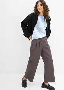 Geribd shirt shirt met korte mouwen, bonprix