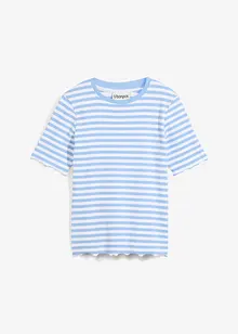 Geribd shirt shirt met korte mouwen, bonprix