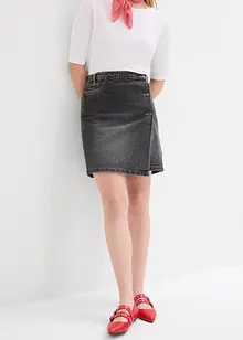 Spijkerrok wikkel-look, bonprix