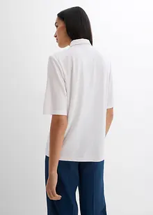 Poloshirt met schoudervulling in viscose-mix, bonprix