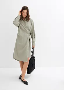 Asymmetrische overhemdblouse van viscosemix, bonprix