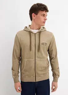 Sweatvest met capuchon in washed out look, bonprix