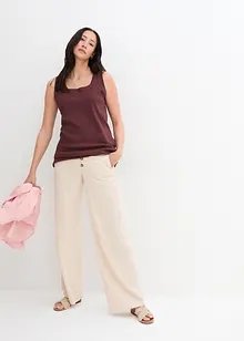Longtop van katoen met carréhals, bonprix