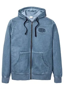 Sweatvest met capuchon in washed out look, bonprix