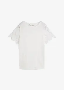 Shirt van puur linnen met gehaakte mouwen, bonprix
