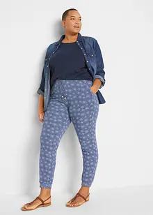 Jersey broek met print van soepele viscosemix, bonprix
