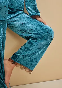 Pyjama van glanzend fluweel, bonprix
