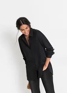 Lange overhemdblouse van viscose, bonprix