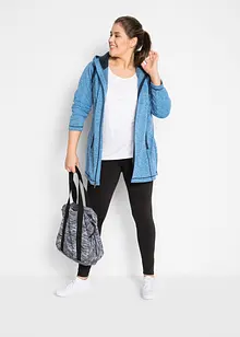 Lang fleece vest met capuchon, bonprix