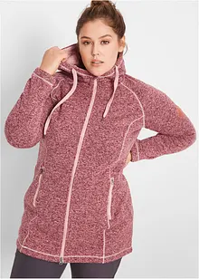 Lang fleece vest met capuchon, bonprix