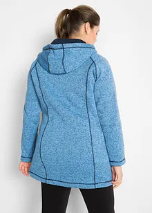 Lang fleece vest met capuchon, bonprix