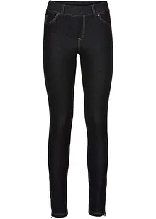 Legging in denim look met ritsen, bonprix