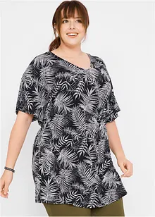 Shirt tuniek met V-hals en kimonomouwen, bonprix