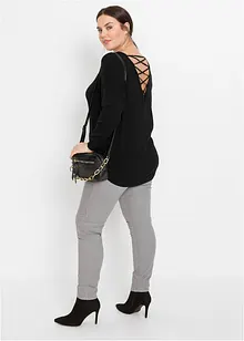 Fijngebreide trui in een viscosemix, bonprix