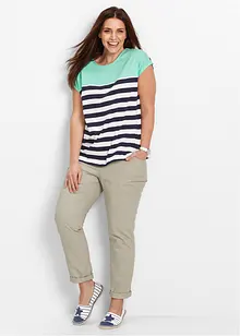 Shirt van slub garen, korte mouw, bonprix