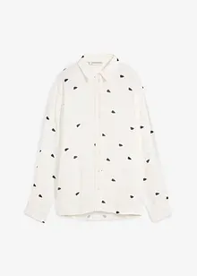Mousselline blouse met hartjes, bonprix