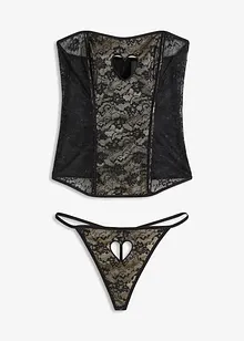 Bustier en string (2-dlg. set), bonprix