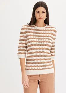 Gebreid shirt, halflange mouw, bonprix