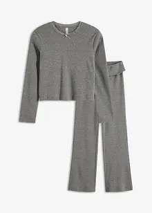 Meisjes longsleeve en bootcut broek (2-dlg. set), bonprix