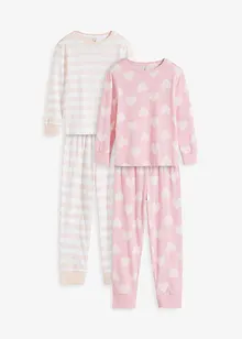 Meisjes pyjama van biologisch katoen (4-dlg. set), bonprix