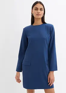 Mini-jurk met schoudervullingen van viscosemix, bonprix