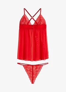 Babydoll en string (2-dlg. set), bonprix