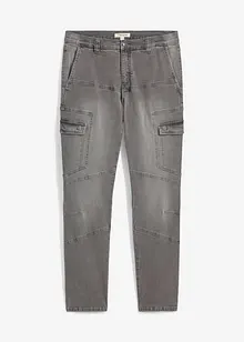 Regular fit cargo stretch jeans, straight, bonprix