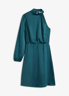 One-shoulder jurk van glanzend satijn, bonprix
