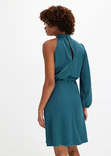 One-shoulder jurk van glanzend satijn, bonprix