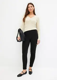 Imitatieleren broek met comfortabele band, bonprix