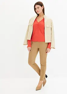 Geribd shirt met V-hals, bonprix