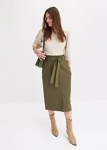 Jersey rok met geweven details, bonprix