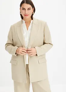 Blazer in linnen-look met gestreepte voering, bonprix