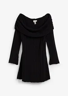 Gebreide jurk met Carmen-hals, bonprix