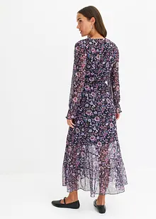 Mesh jurk met bloemenprint, bonprix