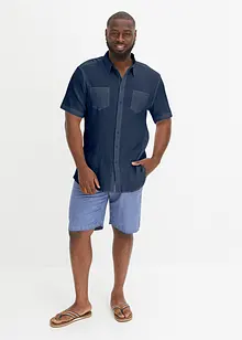 Overhemd van katoen in crinkle look met korte mouwen, bonprix
