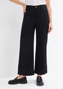 Wijde broek van puur katoen, high waist, bonprix