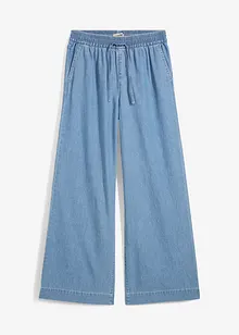 Wide leg jeans mid waist met comfortband, bonprix