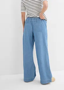 Wide leg jeans mid waist met comfortband, bonprix