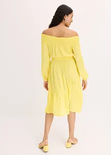 Carmen jurk van gestructureerde viscose, bonprix