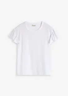 Shirt met volants op de mouwen, bonprix