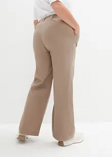 Geweven broek met linnen en comfortband, bonprix