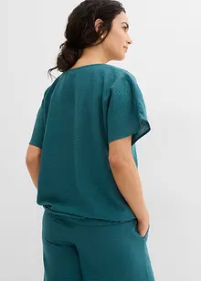 Oversized blouse met elastische zoom, bonprix