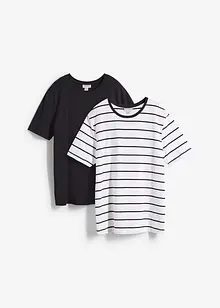 T-shirt (set van 2) van puur biologisch katoen, bonprix