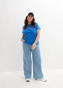 Basic T-shirt met print (set van 2), bonprix